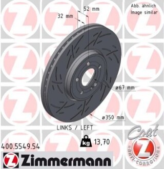 TARCZA HAMULC. MERCEDES W177 A-KLASA 18- LP ZIMMERMANN 400554954