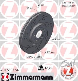 TARCZA HAMULC. MERCEDES W177 A-KLASA 18- LP ZIMMERMANN 400555354