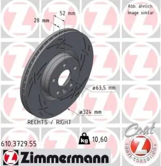 TARCZA HAMULC. VOLVO XC60 I 08-17 PP ZIMMERMANN 610372955
