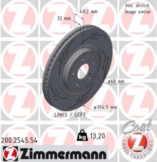 TARCZA HAMULC. INFINITI G 37 07- LP ZIMMERMANN 200254554