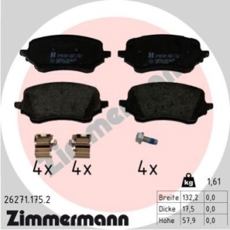 KLOCKI HAMULC. FORD PUMA 19- PRZÓD ZIMMERMANN 262711752