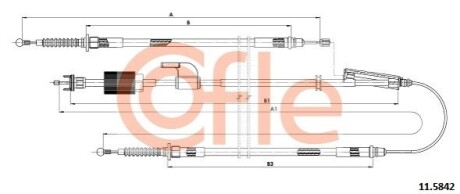 LINKA HAMULCA RĘCZNEGO OPEL COFLE 92115842