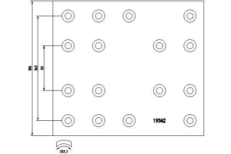 Гальмівні накладки, барабанного гальма TEXTAR 1934202