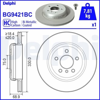 Автозапчасть Delphi BG9421BC