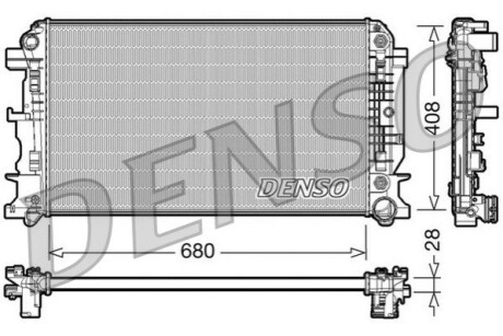 Радіатор, охолодження двигуна DENSO DRM17044