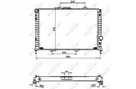 Радіатор, охолодження двигуна NRF 58254