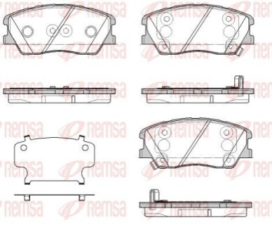 Колодки гальмівні дискові (комплект 4 шт) REMSA 1884.02