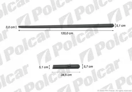Накладки бічні компл. правий Polcar 99LBP423