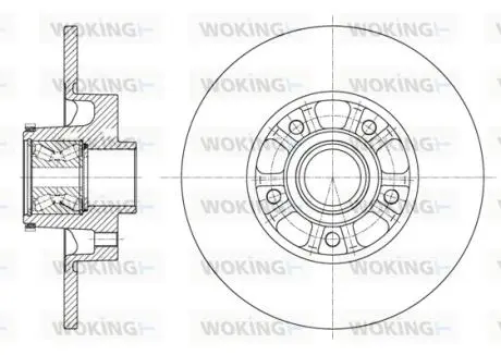 Гальмівний диск WOKING D6162620