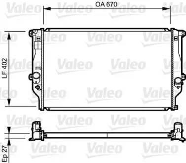Радіатор, охолодження двигуна Valeo 735216