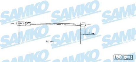 Трос ручного гальма.r. VECTRA B 130 tarcze SAMKO C0578B