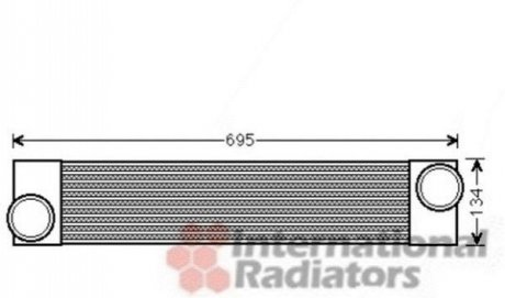 Радіатор інтеркулера BMW 5 (E60) 3.0D (M57) 04-10 Van Wezel 06004375