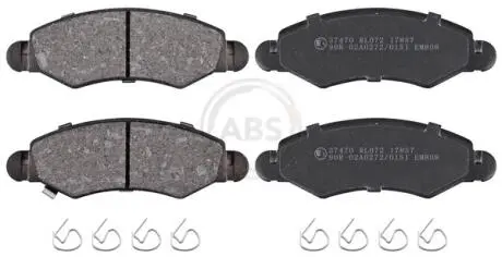 Гальмівні колодки, дискове гальмо (набір) A.B.S. 37470