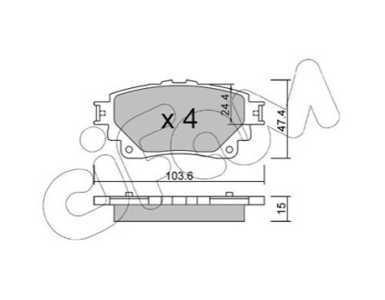 Колодки гальмівні (задні) Toyota Corolla 19-/ Yaris Cross 20- (Advics) CIFAM 82212900