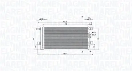 Skraplacz AUDI Q5 (FYB, FYG) 2.0TDI MAGNETI MARELLI 350203104600