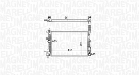 Радіатор охолодження Ford Focus/C-Max/Kuga/Transit 1.5/1.6TDCi 10- MAGNETI MARELLI 350213159700 (фото 1)