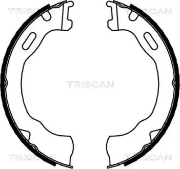 Комплект гальмівних колодок, Стоянкове гальмо TRISCAN 810080007