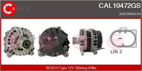 Фото генератор CASCO CAL10472GS Генератор CASCO CAL10472GS