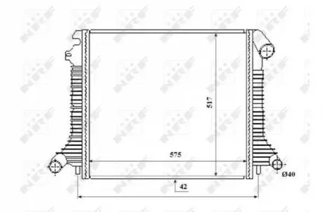 Радіатор, охолодження двигуна NRF 53855