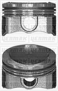 Поршень з кільцями і пальцем (розмір отв. 75,50/+0,50) CITROEN C-Elysee 1,2VTi Yenmak 31-04105-050