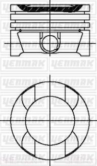 Поршень с кольцами і пальцем (размер отв. 84 / STD) (N20B20 A-B) бензин Yenmak 31-04597-000