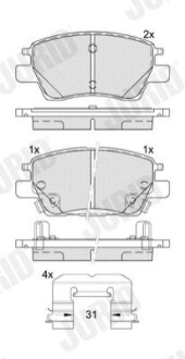 Гальмівні колодки Jurid 574140J