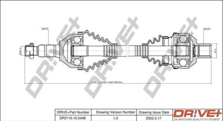 P├ô┼üO┼Ü NAP─śDOWA OPEL ASTRA 04-10 PRAWA DR!VE+ DP2110100448