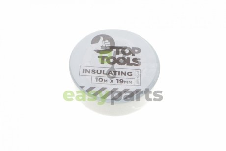 Стрічка ізоляційна 19mm 10m (біла) TOP TOOLS 24B111