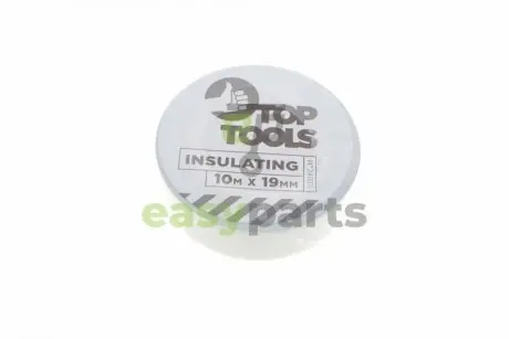 Стрічка ізоляційна 19mm 10m (біла) TOP TOOLS 24B111