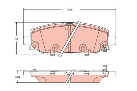 Фото klocki ham./ty┼ü/ jeep wrangler iv 17- TRW GDB2360 KLOCKI HAM./TY┼ü/ JEEP WRANGLER IV 17- TRW GDB2360