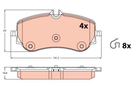 KLOCKI HAM./TY┼ü/ VW CRAFTER 2.0 16- TRW GDB2379