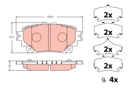 KLOCKI HAM./TY┼ü/ TOYOTA RAV 4 18- TRW GDB2343