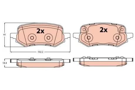 Фото klocki ham./prz/ ford puma 19- TRW GDB2367 KLOCKI HAM./PRZ/ FORD PUMA 19- TRW GDB2367