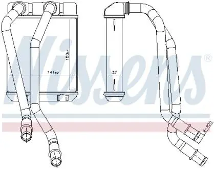 NAGRZEWNICA DACIA DUSTER 1.5D 10- NISSENS 707303