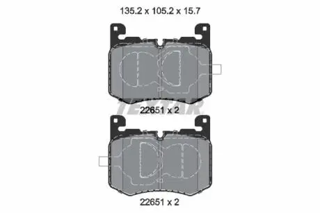 KLOCKI HAMULCOWE JAGUAR F-PACE (X761) 09/15-> / LAND ROVER RANGE ROVER VELAR (L560) 03/17-> SZT TEXTAR 2265101