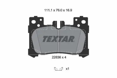 KLOCKI HAMULCOWE TYL TEXTAR 2283601