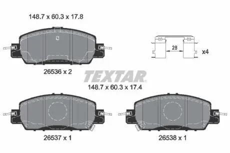 KLOCKI HAM PRZOD TEXTAR 2653601