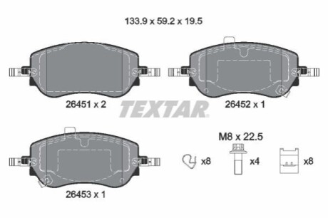 KLOCKI HAM PRZOD TEXTAR 2645101