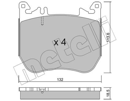 KLOCKI HAM PRZOD Metelli 2213120