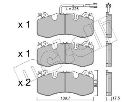 KLOCKI HAM PRZOD Metelli 2212020