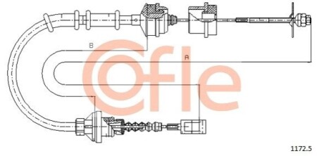 Linka sprz. DUCATO 2.8 98- COFLE 9211725 (фото 1)