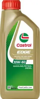 Фото 1 - edge 10w60 1l a3/b4,sn/cf,vw501.01/505.00, c8 titanium fst CASTROL 15F62C EDGE 10W60 1L A3/B4,SN/CF,VW501.01/505.00, C8 TITANIUM FST CASTROL 15F62C (фото 1)