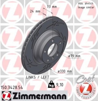 TARCZA HAM./PRZ/ BMW 3 06- /L/ ZIMMERMANN 150342854