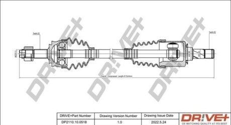 P├ô┼üO┼Ü NAP─śDOWA OPEL CORSA 06-14 LEWA DR!VE+ DP2110100518