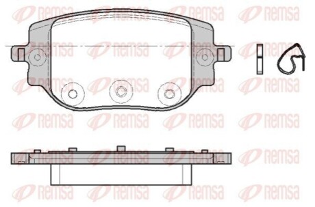 Колодки гальмівні дискові (комплект 4 шт) REMSA 1965.00
