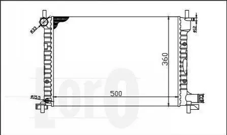Радіатор охолодження Ford Fiesta/Mazda 121 1.25-1.8 89-03 (500x360x34) (МКПП) DEPO / LORO 017-017-0013