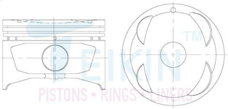 Поршни ремонт (+0.25мм) (к-кт на мотор) Toyota 4A-FE-II TEIKIN 46266025