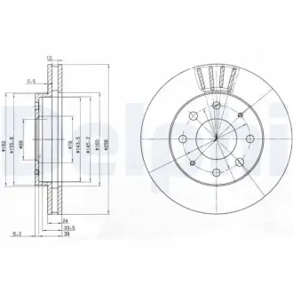 Гальмівний диск Delphi BG3401