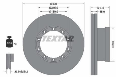 Автозапчасть TEXTAR 93308700