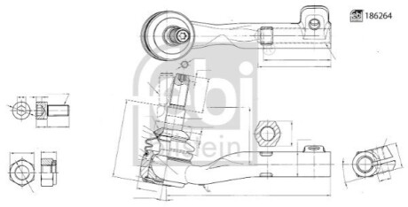 Накінечник тяги керма (L) BMW 3 (G20/G80/G28) 18- B47/B48/B58 FEBI BILSTEIN 186264